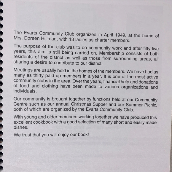 Vintage Evarts Community  Club Out Of The Evarts Kitchen Cookbook - Picture 14 of 14